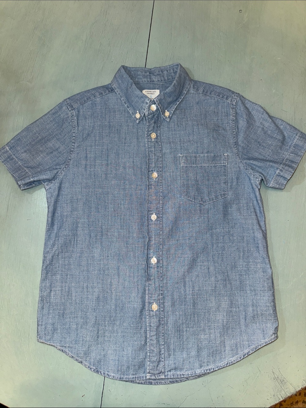 Crewcuts Light Blue Short-Sleeve Button-Down Shirt